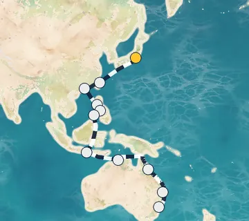 25 Night Tokyo to Sydney, Australia cruise