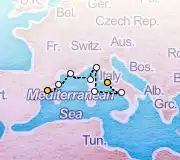 7 Night Tarragona to Rome cruise