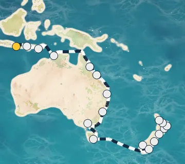28 Night Bali to Auckland cruise