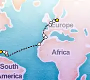 18 Night Hamburg to Pointe-a-Pitre cruise