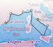 10 Night Barcelona to Rome cruise