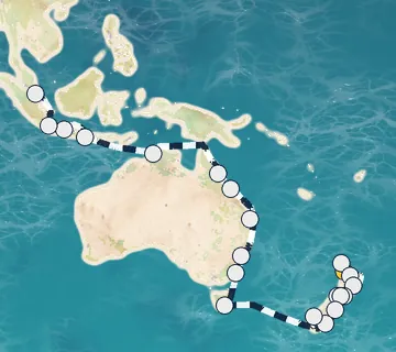 35 Night Auckland to Singapore cruise