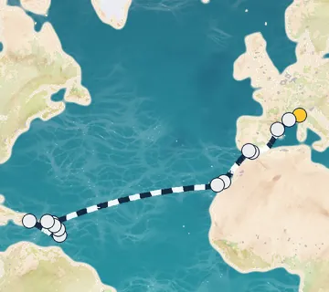24 Night Savona to Pointe-a-Pitre cruise