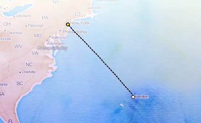 7 Night Bermuda Cruise route map