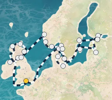 28 Night London to Copenhagen cruise