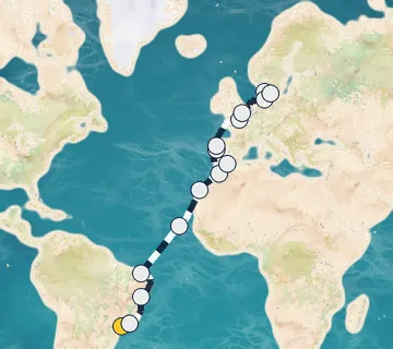27 Night Sao Paulo to Copenhagen cruise