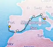 7 Night Rome to Lisbon cruise