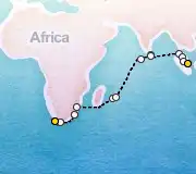 24 Night Cape Town to Singapore cruise