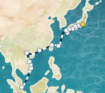 20 Night Tokyo to Singapore cruise