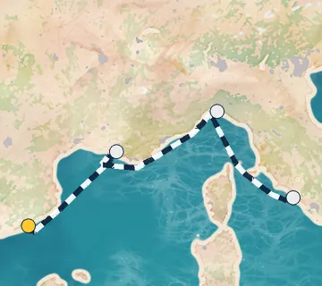 3 Night Barcelona to Rome cruise
