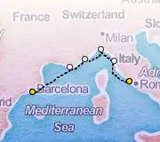 7 Night Barcelona to Rome cruise