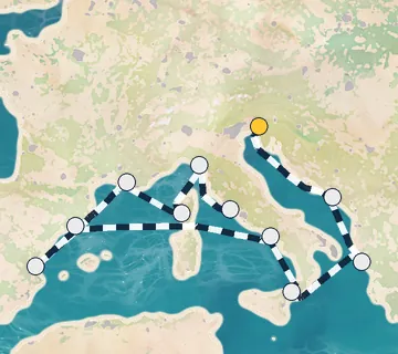 14 Night Monfalcone to Rome cruise