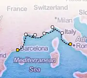 7 Night Barcelona to Rome cruise