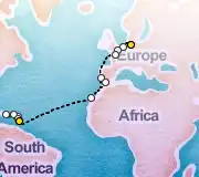 25 Night Hamburg to Fort-de-France cruise