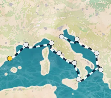 9 Night Barcelona to Ravenna cruise