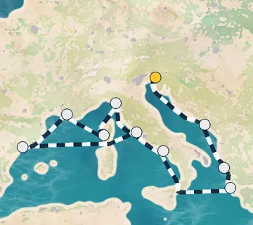 14 Night Monfalcone to Rome cruise