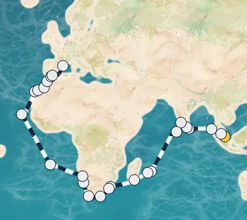 53 Night Singapore to Barcelona cruise