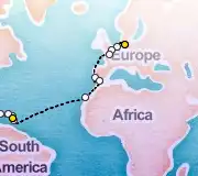 24 Night Hamburg to Pointe-a-Pitre cruise