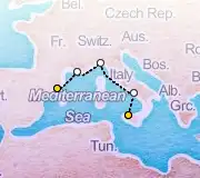 4 Night Barcelona to Palermo cruise