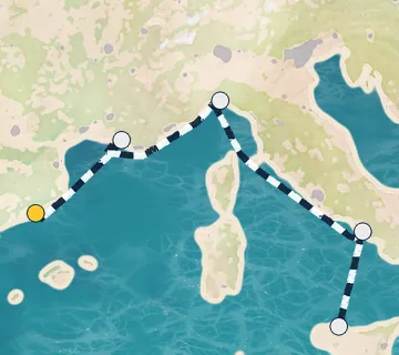 4 Night Barcelona to Palermo cruise
