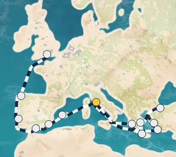 25 Night Rome to London cruise