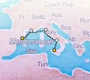 4 Night Palermo to Barcelona cruise