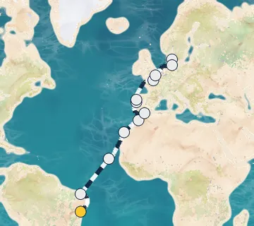 22 Night Salvador to Kiel cruise