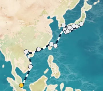 25 Night Singapore to Tokyo cruise