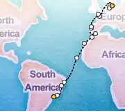 27 Night Sao Paolo to Copenhagen cruise