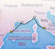 3 Night Barcelona to Rome cruise