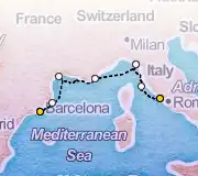 7 Night Barcelona to Rome cruise
