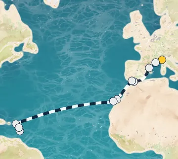 17 Night Savona to Pointe-a-Pitre cruise