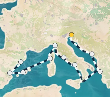 14 Night Monfalcone to Barcelona cruise