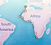 24 Night Cape Town to Lisbon cruise