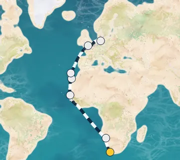 22 Night Cape Town to Hamburg cruise