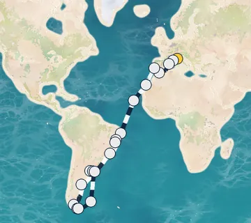 36 Night Savona to Buenos Aires cruise