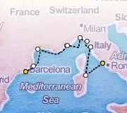11 Night Barcelona to Rome cruise