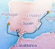 7 Night Barcelona to Lisbon cruise