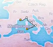 4 Night Cagliari to Marseille cruise