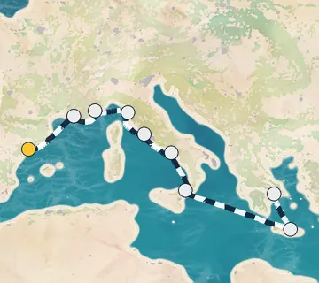 10 Night Tarragona to Athens cruise
