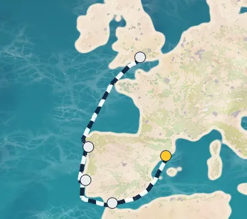 6 Night Barcelona to London cruise