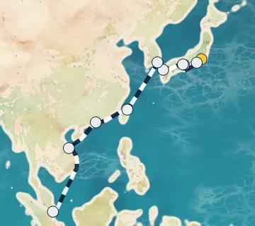 15 Night Tokyo to Singapore cruise