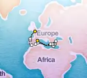 25 Night Barcelona to London cruise