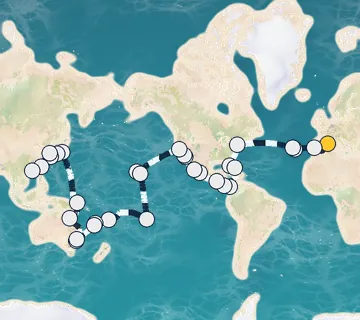 88 Night Barcelona to Hong Kong cruise