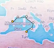 5 Night Tunis to Barcelona cruise