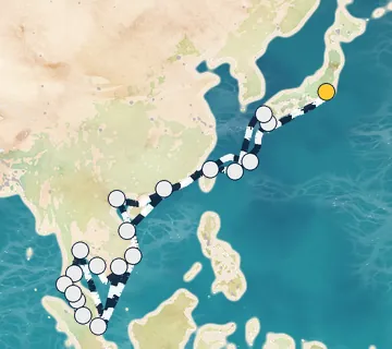 42 Night Tokyo to Tokyo cruise