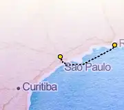 1 Night Sao Paolo to Rio cruise
