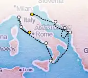10 Night Rome to Ravenna cruise