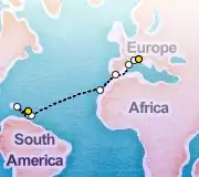 19 Night Savona to Pointe-a-Pitre cruise