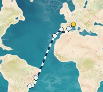 16 Night Marseille to Sao Paolo cruise